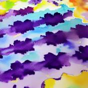 Purple Watercolor Painted Paper
