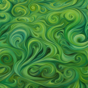 Green Swirls Background Paper