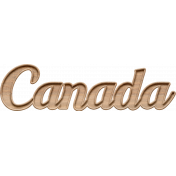 Canada Wood Word Art