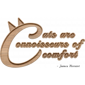 Cats and Comfort Quotation Word Art