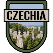 Czechia Word Art Crest