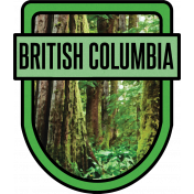 British Columbia Word Art Crest