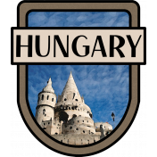 Hungary Word Art Crest