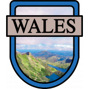 Wales Word Art Crest