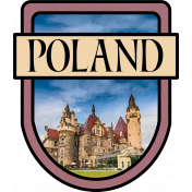 Poland Word Art Crest