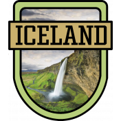 Iceland Word Art Crest