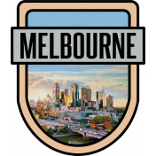 Melbourne Word Art Crest