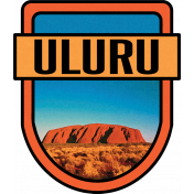 Uluru Word Art Crest