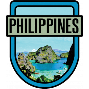 Philippines Word Art Crest 