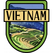 Vietnam Word Art Crest