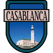 Casablanca Word Art Crest