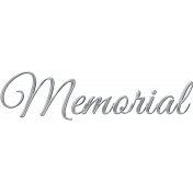 Memorial Silver Word Art Endures