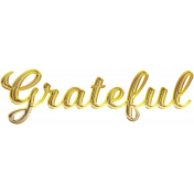 Gold Grateful GThanks Word Art