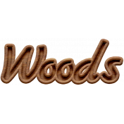 Woods NorthC Wood Word Art