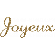 Joyeux SNoel Gold Glitter Word Art