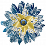 blue fabric daisy
