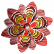 Aligned Red Layered Flower