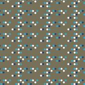 Offset Blue & White Polka Dots on Soft Green Paper