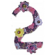 Floral Number Two in pink and purple colors