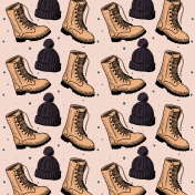 November Madness boots and hats patterned paper
