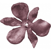 Flat purple flower