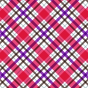 Purple and pink plaid paper