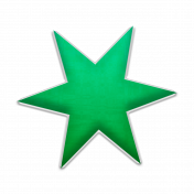 green shiny star sticker