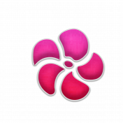 Pink flower sticker