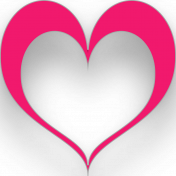 Pink Heart Outline