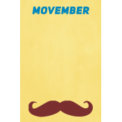 Movember- Journal Card