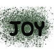 Christmas Village Wordart- Joy Wordart black and green