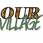 Christmas Village Wordart- Our Village Green with Inner Shadow