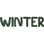 Christmas Village- Winter Wordart green