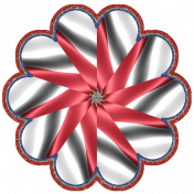 Patriotic Kaleidoscope- Flower 6