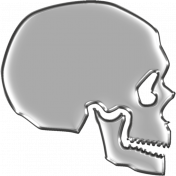 Happy Halloween 1- Skull- Silver