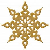Gold Snowflake 1