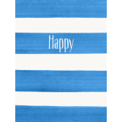 Good Day- Journal Card Paint Stripes Happy 3x4v