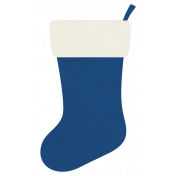 Christmas Day_Sticker Stocking Blue