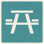Picnic Day_Pictogram Chip_Blue_Picnic Table