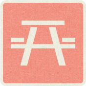 Picnic Day_Pictogram Chip_Pink_Picnic Table