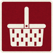 Picnic Day_Pictogram Chip_Red Dark_Picnic Basket