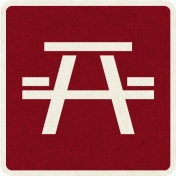 Picnic Day_Pictogram Chip_Red Dark_Picnic Table