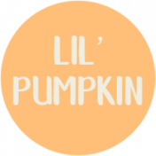 Pumpkin Spice- Tag Lil Pumpkin Orange- UnTextured