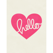 Love At First Sight- Journal Card Hello- Portrait