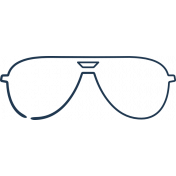 Doodle Navy Glasses 3