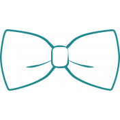 Doodle Teal Bowtie