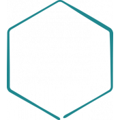 Doodle Teal Hexagon Medium 3