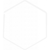 Doodle White Hexagon Medium 1