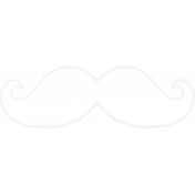 Doodle White Mustache 2