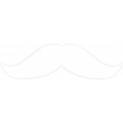 Doodle White Mustache 3